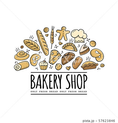 Bakery shop background, sketch for your design Bakery shop background, sketch for your design 57623846