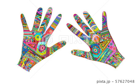 Ornate hands, boho style. Sketch for your design 57627048