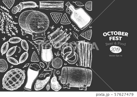 Octoberfest banner. Vector hand drawn 57627479