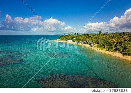 Aerial view landscape of tropical beach 57628888
