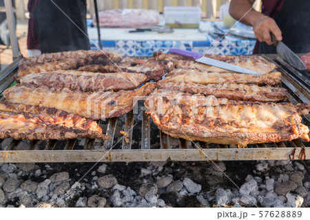 barbeque rack of pork ribs 57628889