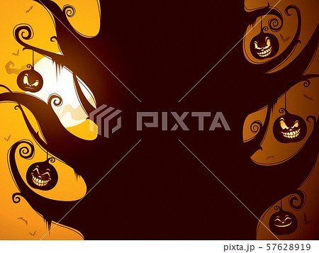 Halloween night with wide empty space. 57628919