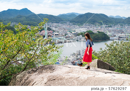 若い女性 観光 尾道 女子旅 57629297