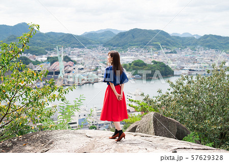 若い女性 観光 尾道 女子旅 57629328