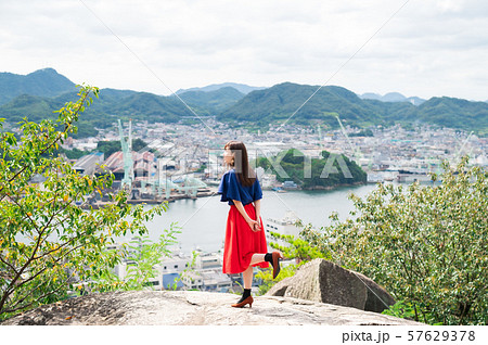 若い女性 観光 尾道 女子旅 57629378