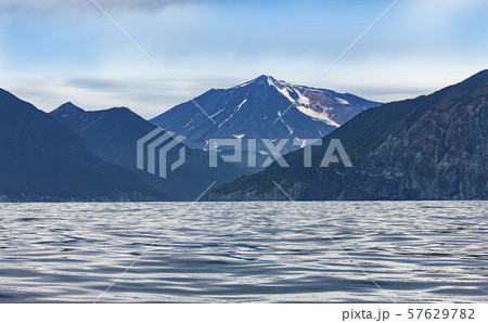 view of the Mutnovsky volcano from the Pacific ocean 57629782