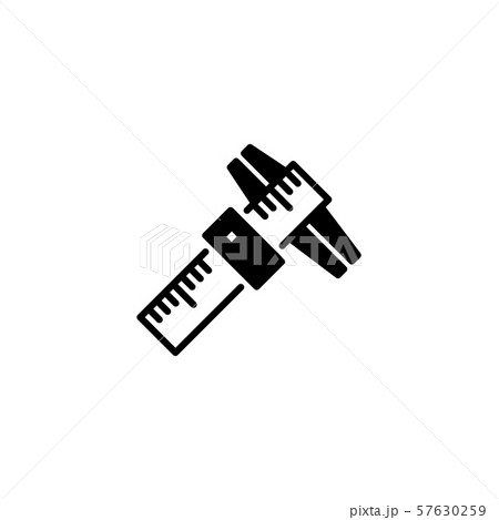 Web line icon. Caliper black on white background 57630259