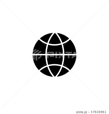 Web icon. Globe. vector illustration black on white background Web icon. Globe. vector illustration black on white background 57630961