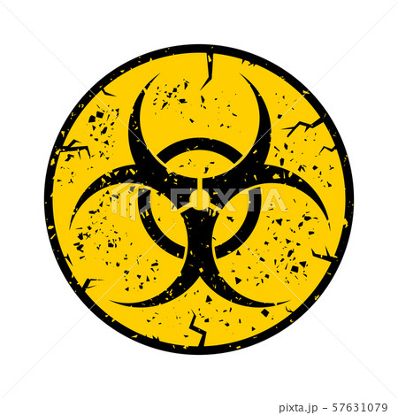 Beware Biohazard Sign Isolated on White Backgrouind. 57631079