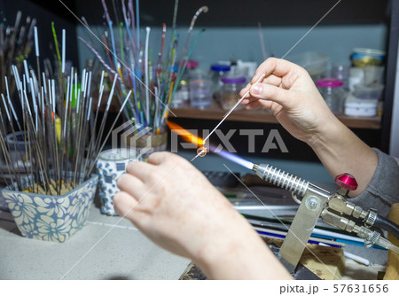 making a glass bead on a gas burner making a glass bead on a gas burner 57631656