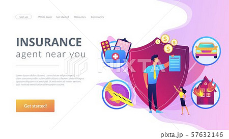 Insurance broker concept landing page 57632146
