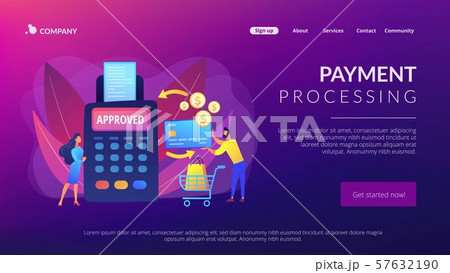 Payment processing concept landing page Payment processing concept landing page 57632190
