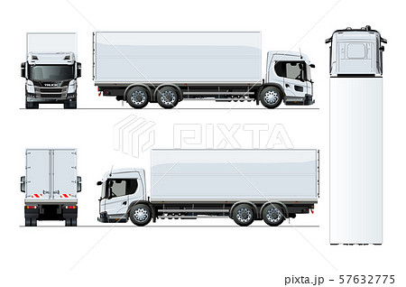 Vector truck template isolated on white background Vector truck template isolated on white background 57632775