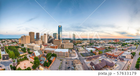 Oklahoma City, Oklahoma, USA at twilight 57633179