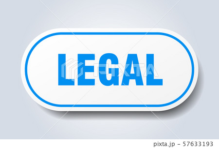 legal sign. legal rounded blue sticker. legal 57633193