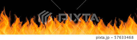 炎のイラスト 黒背景 のイラスト素材