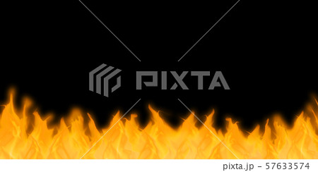 炎のイラスト 黒背景のイラスト素材
