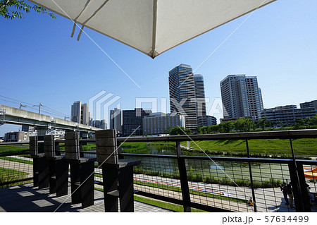 柏の葉アクアテラスから柏の葉キャンパス駅方向を望む＜千葉県柏市＞ 57634499