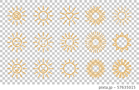 太陽のアイコンセット 太陽のアイコンセット 57635015
