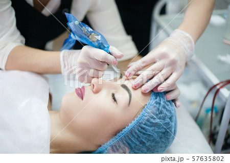 eyebrow permanent makeup face beauty procedure 57635802