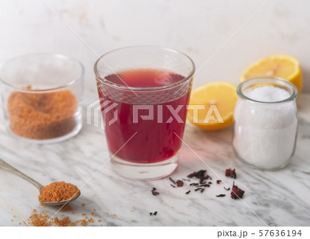 Homemade Isotonic Energy Drink and Ingredients. 57636194