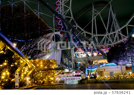 夜の遊園地 夜の遊園地 57636241