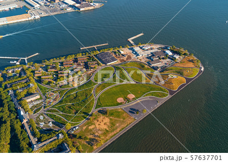 Aerial view of the Governors Island in NY Aerial view of the Governors Island in NY 57637701