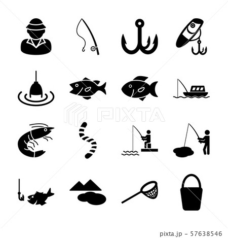 fishing solid icon fishing solid icon 57638546