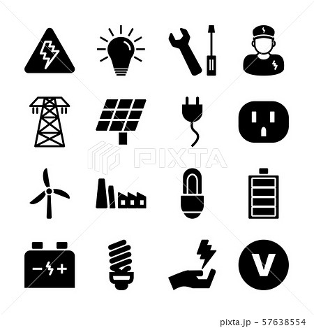electricity solid icon 57638554