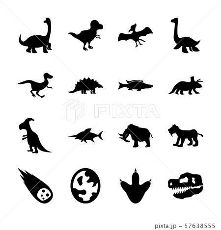 dinosaur solid icons 57638555