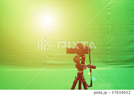Videographer taking video camera, camera equipment 57639052