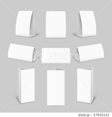 Tent card paper brochure mockup set - realistic blank advertising template Tent card paper brochure mockup set - realistic blank advertising template 57640142