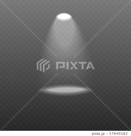 Isolated spotlight beam on transparent background. 57640162