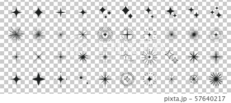 キラキラ アイコンのイラスト素材