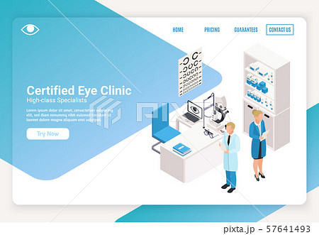 Ophthalmology Isometric Banner 57641493