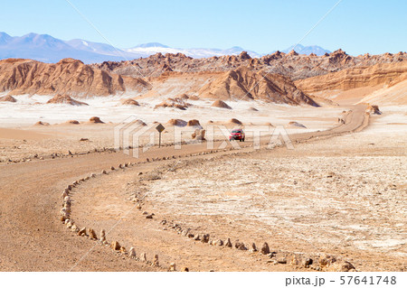 Dirt road perspective view,Chile 57641748