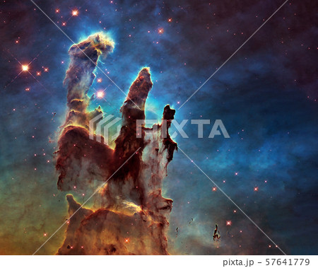 Somewhere in space near Pillars of creation. Somewhere in space near Pillars of creation. 57641779