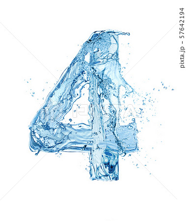 water digit 4 water digit 4 57642194