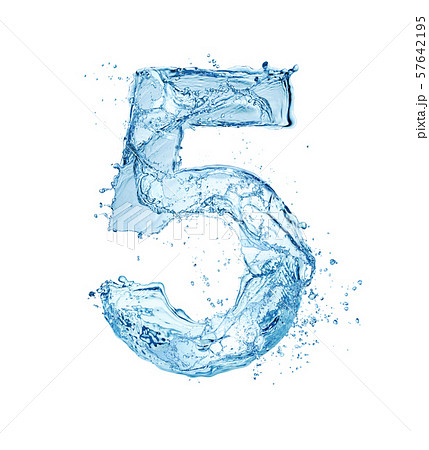 water digit 5 57642195