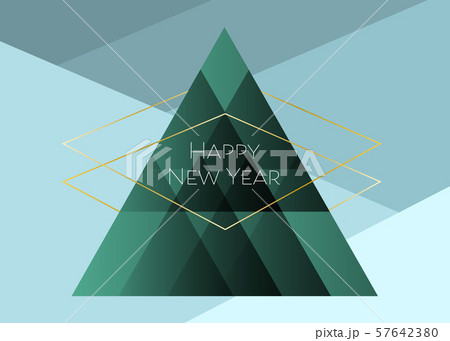 Abstract green Christmas tree background 57642380