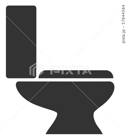 Vector Flat Toilet Bowl Icon 57644564