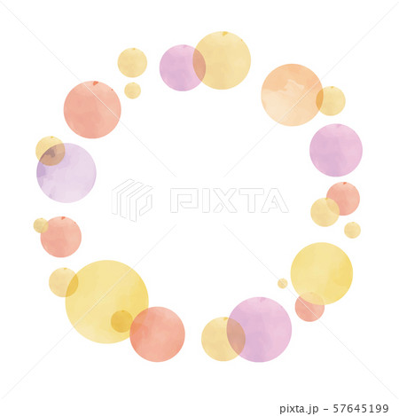 水彩テクスチャーのベクターフレーム素材 57645199