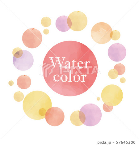 水彩テクスチャーのベクターフレーム素材 57645200