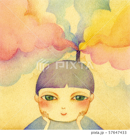 子供のイラスト 空想のイラスト素材