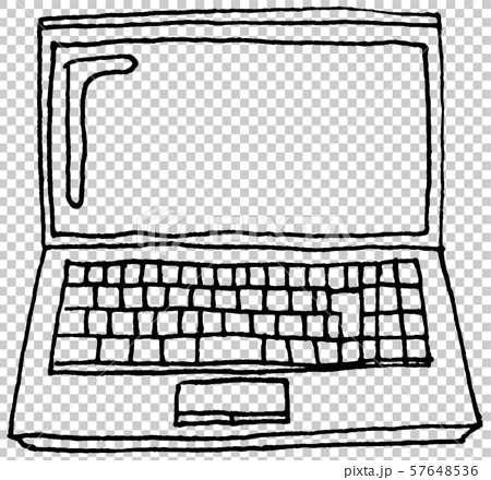 Hand Touching Laptop Keyboard Black White Stock Vector (Royalty Free)  694468930 | Shutterstock