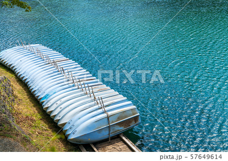 五色沼とボート 毘沙門沼 福島北塩原 五色沼とボート 毘沙門沼 福島北塩原 57649614