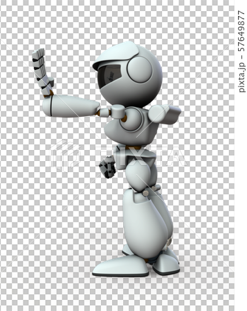 手を前に出して拒絶するＡＩロボット 57649877
