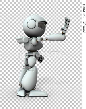 手を前に出して拒絶するＡＩロボット 57649881