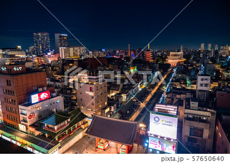 《東京都》浅草寺の夜景 《東京都》浅草寺の夜景 57650640