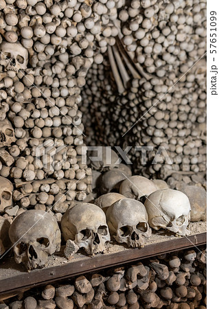 Human skulls and bones in ossuary Sedlec Kostnice 57651099